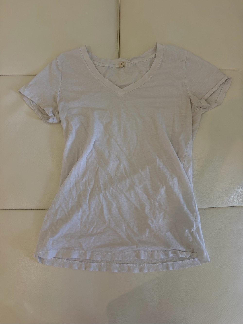 J. Crew Classic White V-Neck Short Sleeve Tee